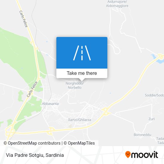 Via Padre Sotgiu map