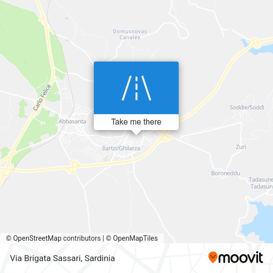 Via Brigata Sassari map