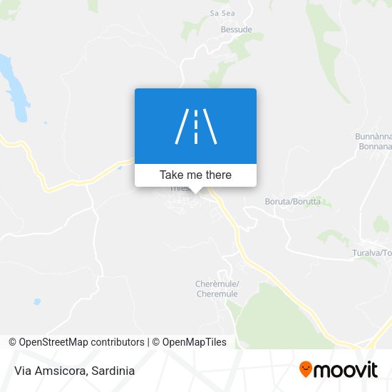 Via Amsicora map