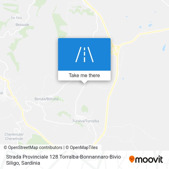 Strada Provinciale 128 Torralba-Bonnannaro-Bivio Siligo map