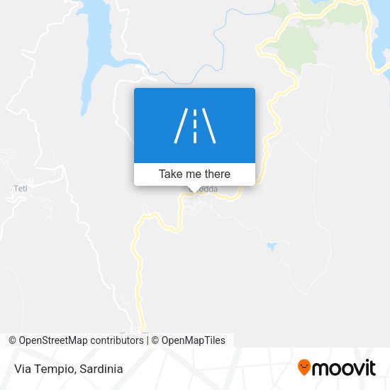 Via Tempio map