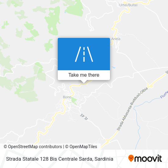Strada Statale 128 Bis Centrale Sarda map