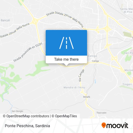 Ponte Peschina map