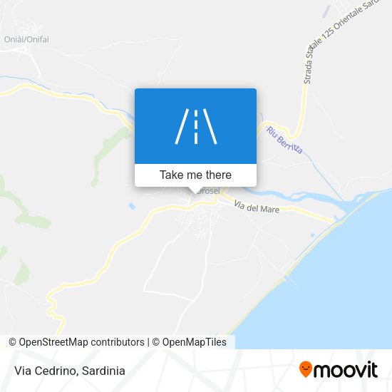 Via Cedrino map