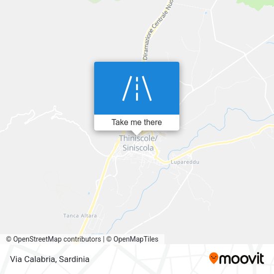 Via Calabria map