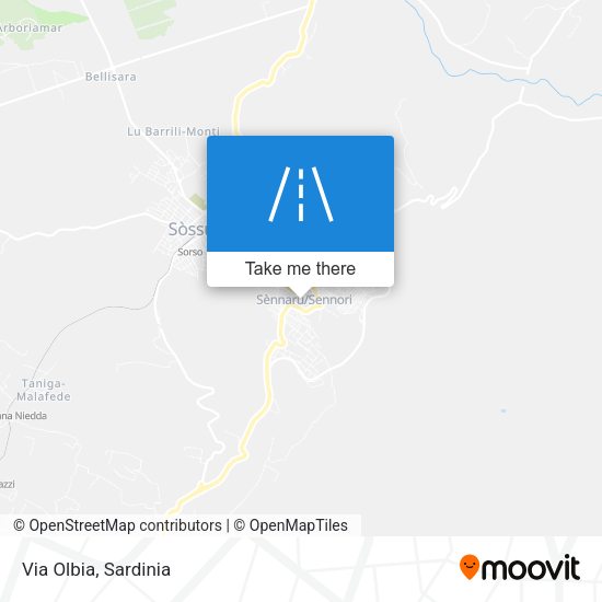 Via Olbia map