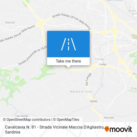 Cavalcavia N. 81 - Strada Vicinale Maccia D'Agliastru map