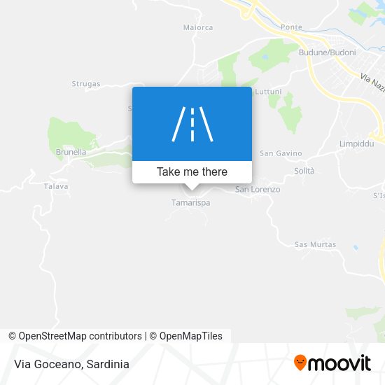 Via Goceano map