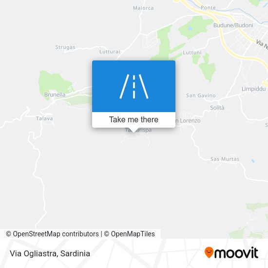 Via Ogliastra map