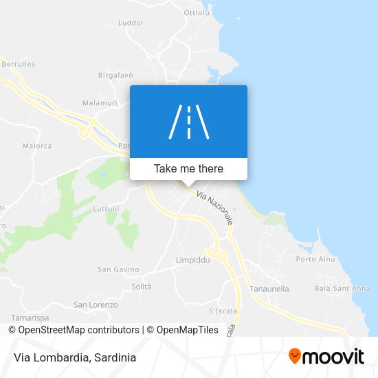 Via Lombardia map