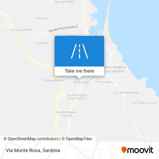 Via Monte Rosa map