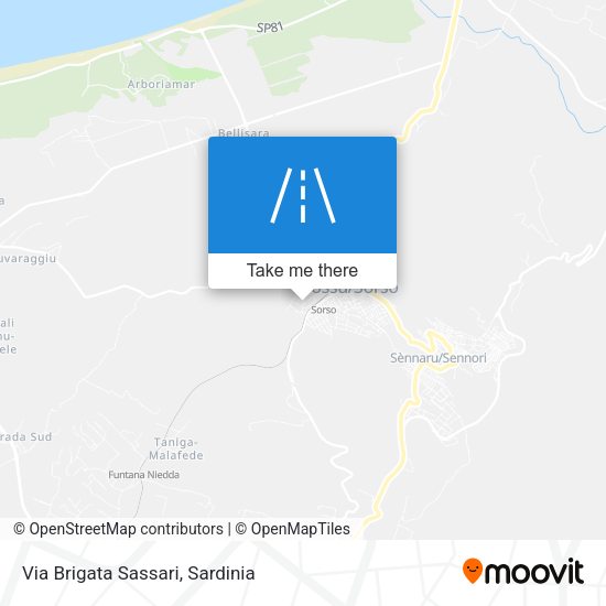 Via Brigata Sassari map