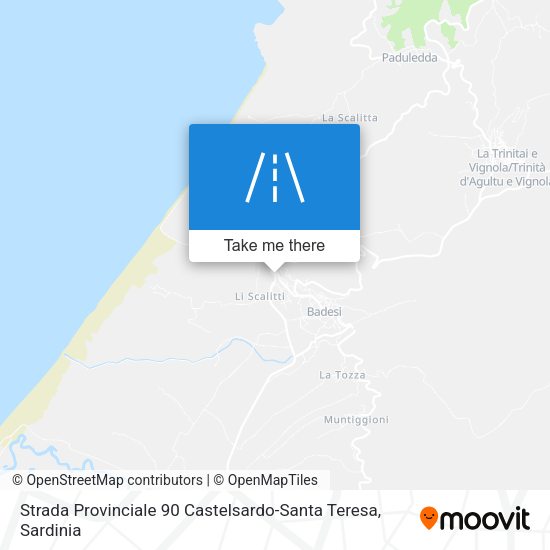 Strada Provinciale 90 Castelsardo-Santa Teresa map