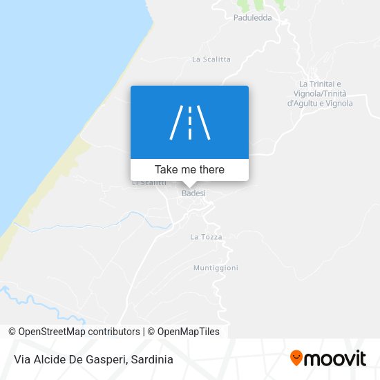 Via Alcide De Gasperi map