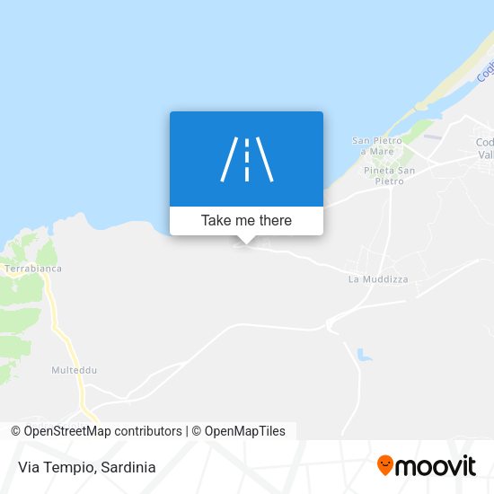 Via Tempio map