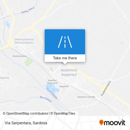 Via Serpentara map