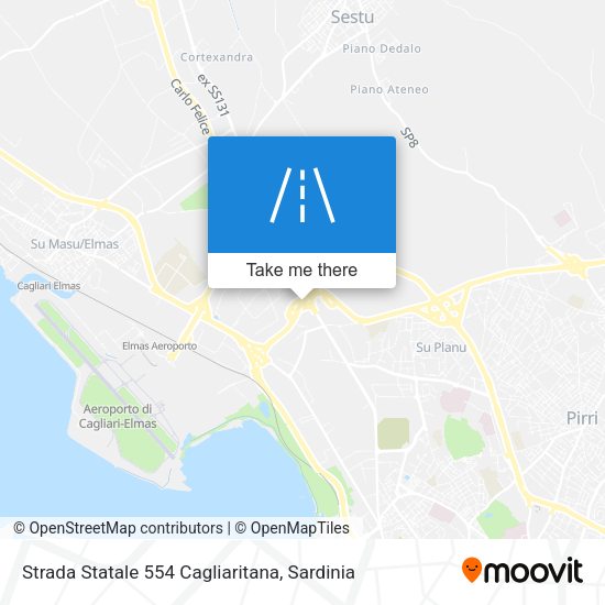 Strada Statale 554 Cagliaritana map
