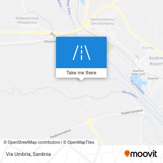 Via Umbria map