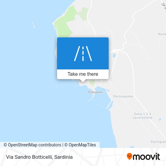 Via Sandro Botticelli map