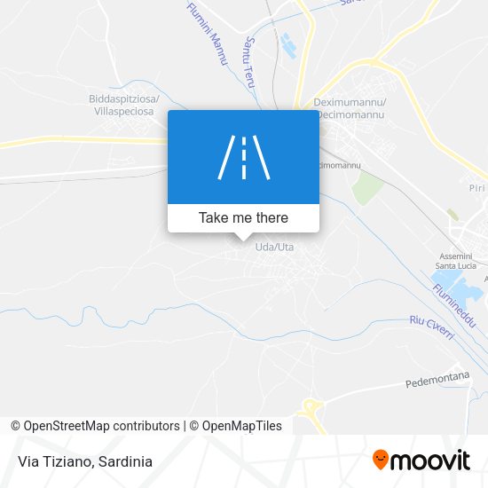 Via Tiziano map