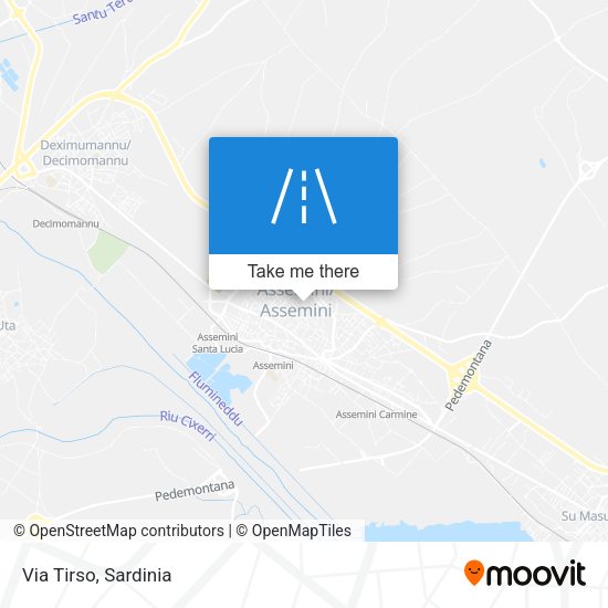 Via Tirso map