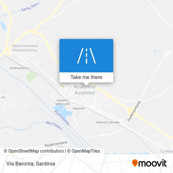 Via Baronia map