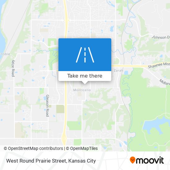 West Round Prairie Street map