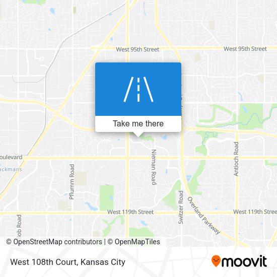 West 108th Court map