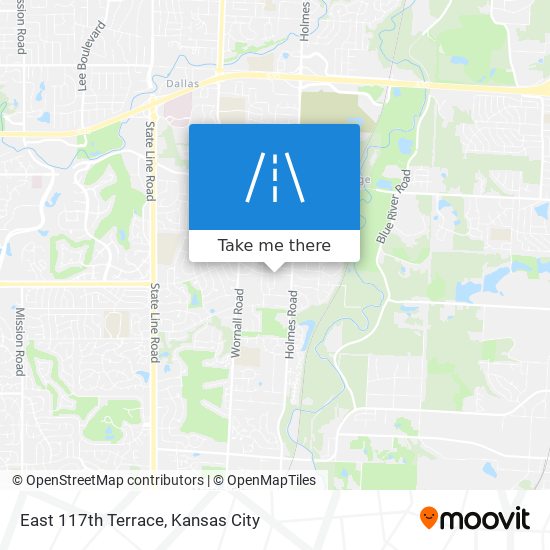 East 117th Terrace map