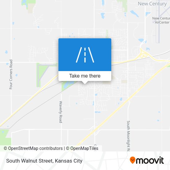 South Walnut Street map