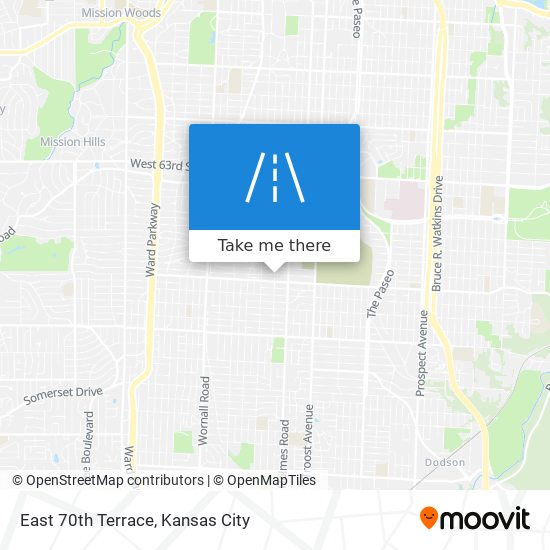 East 70th Terrace map