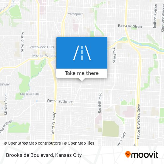 Brookside Boulevard map