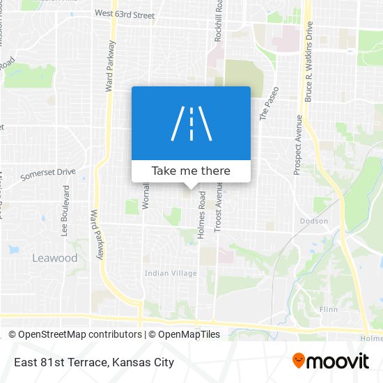 East 81st Terrace map