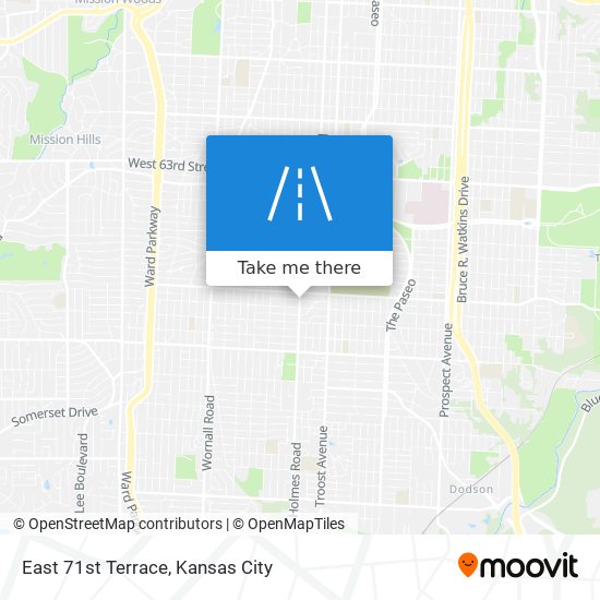 East 71st Terrace map