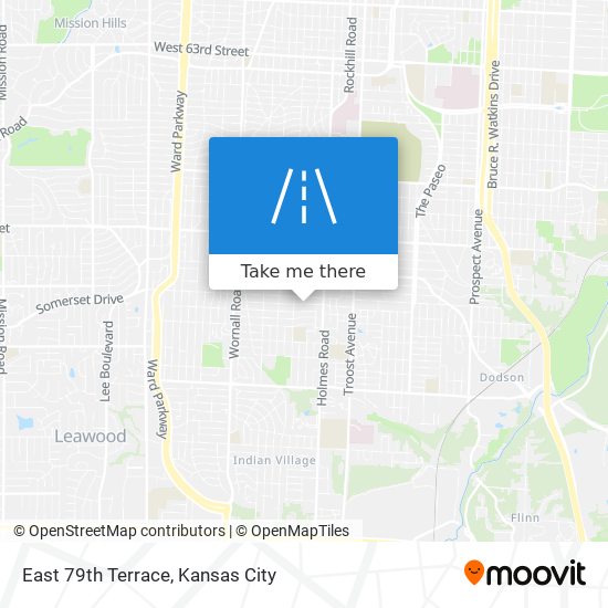 East 79th Terrace map