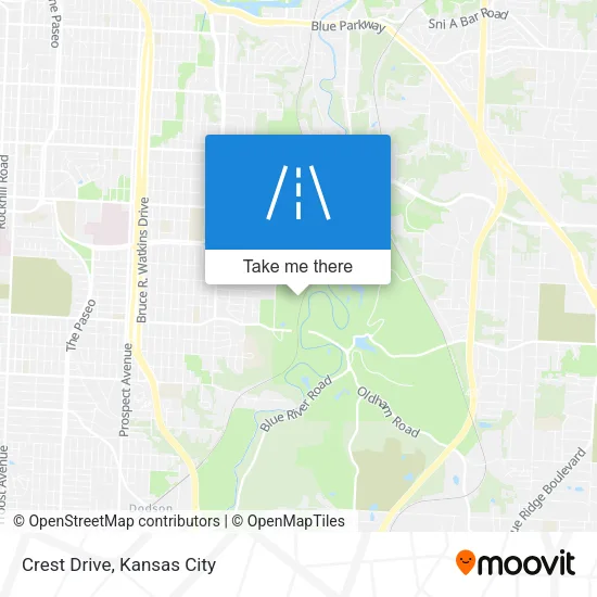 Crest Drive map
