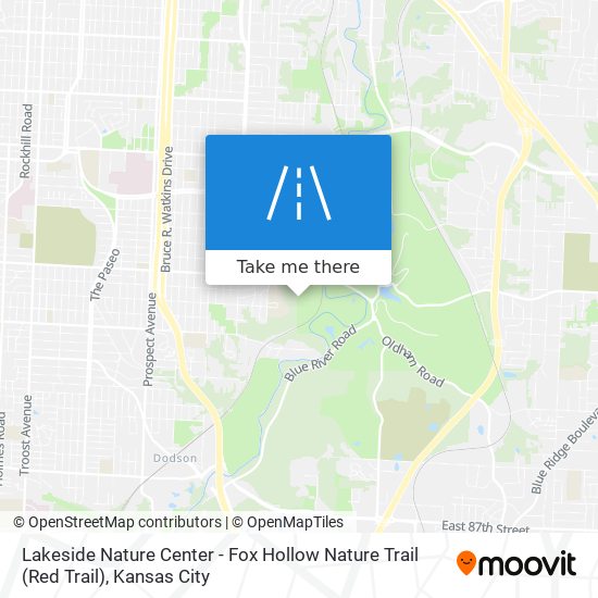 Mapa de Lakeside Nature Center - Fox Hollow Nature Trail (Red Trail)