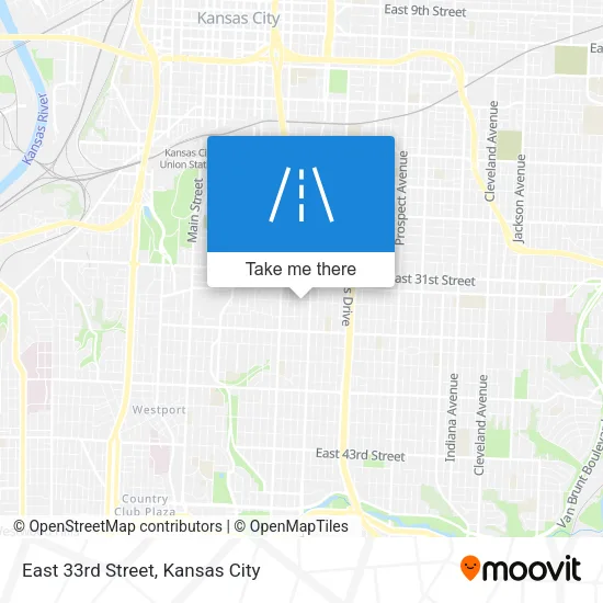 Mapa de East 33rd Street