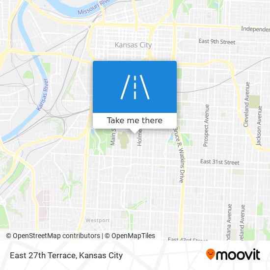 East 27th Terrace map