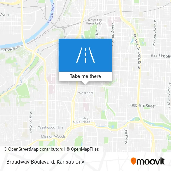 Broadway Boulevard map