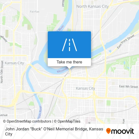 John Jordan "Buck" O'Neil Memorial Bridge map