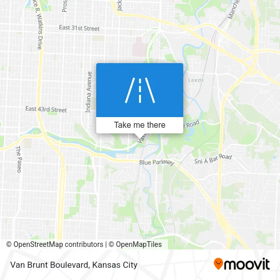 Van Brunt Boulevard map