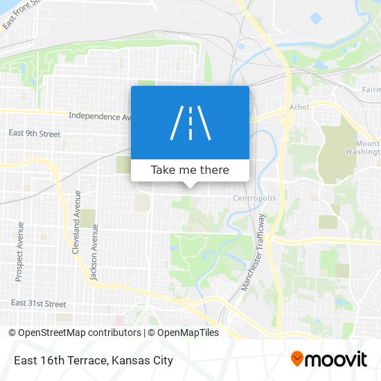 East 16th Terrace map