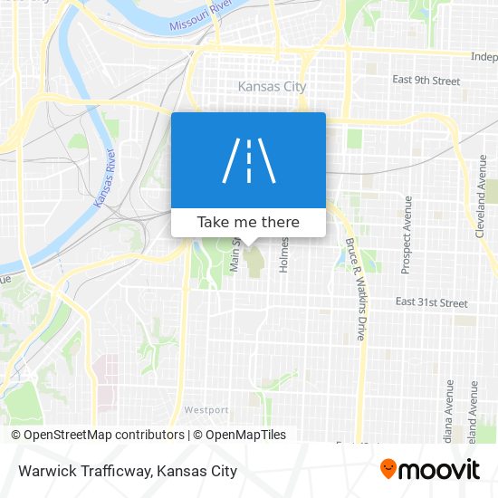 Warwick Trafficway map