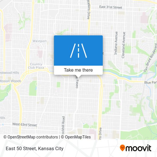 East 50 Street map