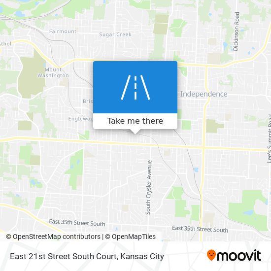 East 21st Street South Court map