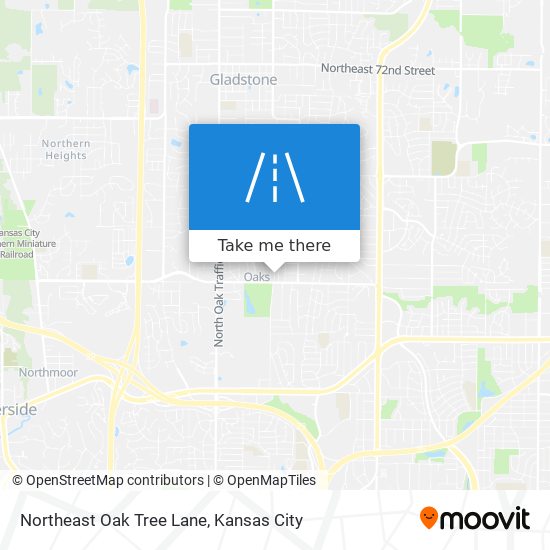 Northeast Oak Tree Lane map