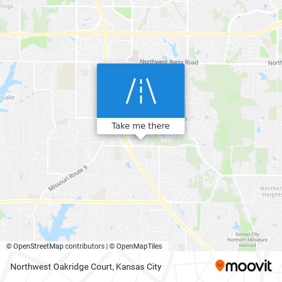 Northwest Oakridge Court map