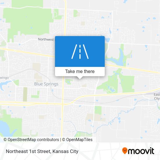 Northeast 1st Street map