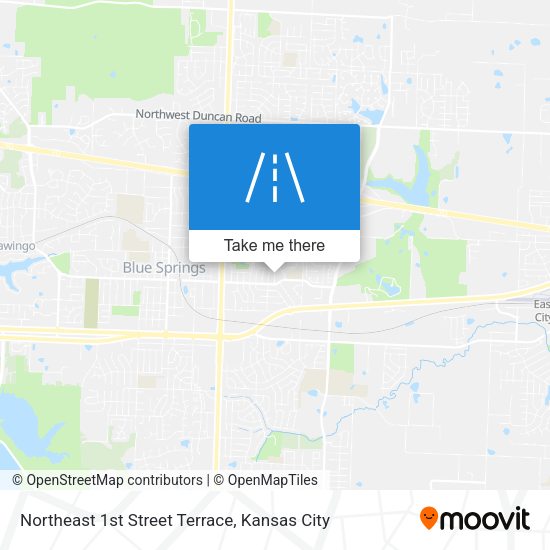 Northeast 1st Street Terrace map